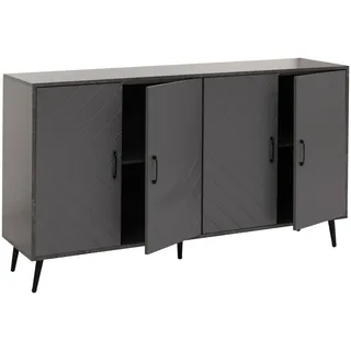 Mendler Sideboard 88 x 150 x 40 cm grau