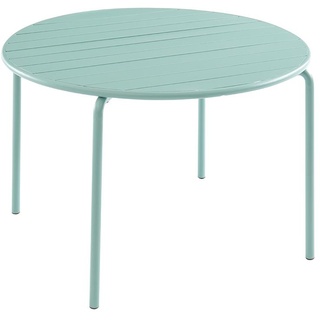 Gartentisch rund - D. 110 cm - Metall - Grün - MIRMANDE von MYLIA
