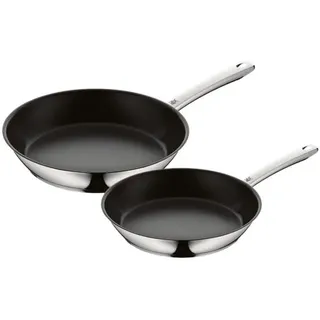 WMF 2-teiliges Edelstahlpfannen-Set silber