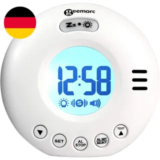 Geemarc Wake 'N' Shake Voyager - Reisewecker Mit Starkem 75Db Alarm, Blitzlicht