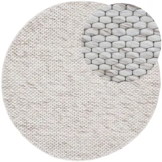 carpetfine Sina Wollteppich Ø 80 cm beige