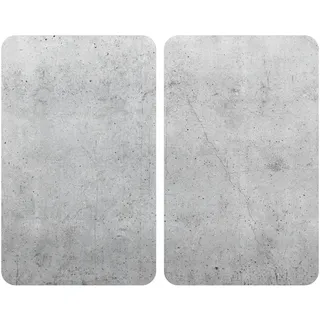 Wenko Herdabdeckplatte Universal XL Beton, 2er Set, für alle Herdarten geeignet, 40x52 cm,