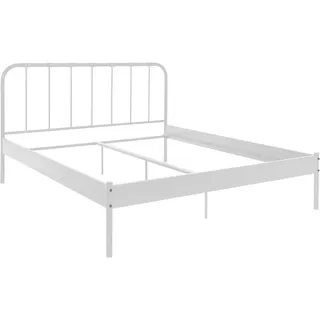 domus living Ariel | Bett 180 cm Weißes Metall - Weiß