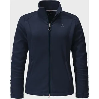 Fleecejacke SCHÖFFEL "Fleece Jacket Leona3" Gr. 38, blau (dunkelblau) Damen Jacken Sportjacken