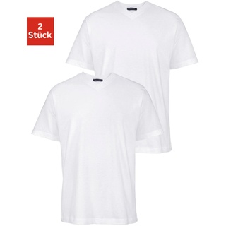 V-Shirt SCHIESSER Gr. L, weiß Herren Shirts Baumwoll-Wäsche Multipacks Schlafshirt T-Shirt Unterhemd Unterwäsche V-Shirt T-Shirts Basic zum Unterziehen
