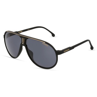 Carrera CHAMPION/N Unisex-Sonnenbrille Vollrand Pilot Kunststoff-Gestell, schwarz