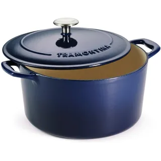 Tramontina Bestow Bräter Gusseisen 6,2L Ø 28 cm, Induktion, Aromadeckel | Emailliertes Gusseisen, Backofengeeignet bis 230°C, Dutch Oven, Edelstahlknauf, Deckel für Schmoren & Braten