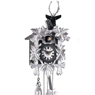 Kuckucksuhr Kuckuckuhr Echtholz NEU batteriebetriebenes Quartzwerk Kuckuckruf Eble -Modern Style 31cm- 17530