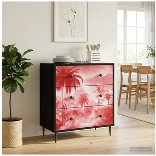 vidaXL Aachen 66 x 36,5 x 76 cm Rosa / Schwarz