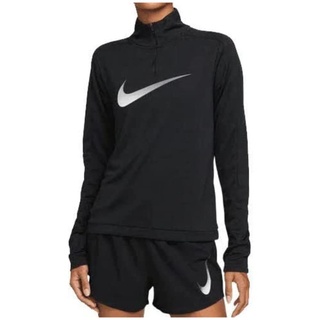 Nike Damen Df Swoosh Hbr Hz T-Shirt, Schwarz/Reflective Silv, XS