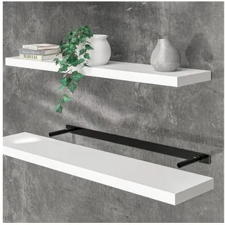 CASARIA Wandregal Hängeregal 110 x 3,8 x 23 cm Weiß