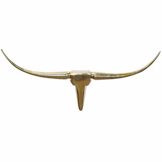 KADIMA DESIGN Wanddeko Geweih Bull Aluminium 125 cm breit, Gold 100x6x40 cm