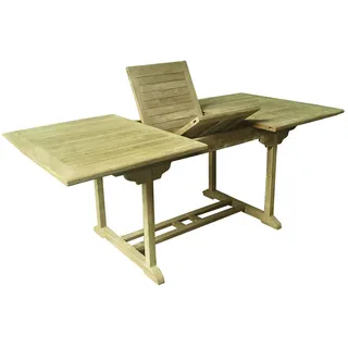 Mojawo Teak Gartentisch ausziehbar 180/120 x 95 x 75 cm