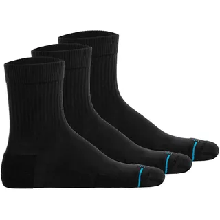Stance ICON QUARTER Alltagssocken 3er Pack Schwarz 43-46
