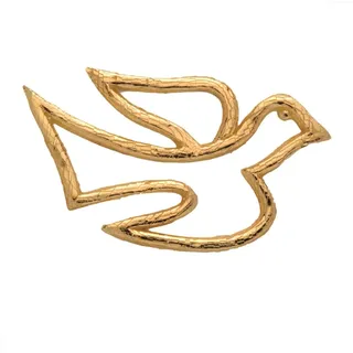 CREATIV DISCOUNT Kerzen-Wachsdekor für die Kerzengestaltung Taube, Gold