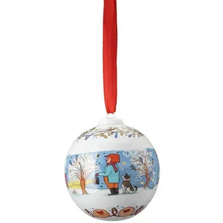 Hutschenreuther Christbaumschmuck Porzellan Weihnachtskugel Kugel 2022, mit Originalverpackung (OVP) bunt