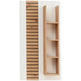 Stylife Wandboard Fresno, Weiß, Eiche Artisan, Holzwerkstoff, 55x106x17 cm, Küchen, Küchenmöbel, Küchenregale