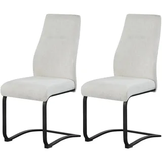 xonox.home Schwingstuhl Tina Strukturstoff creme 2er Set