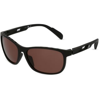 Adidas SP0014 Herren-Sonnenbrille Vollrand Oval Kunststoff-Gestell, schwarz