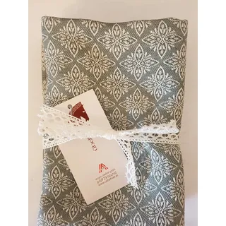 Übelhör - 3 er Set Geschirrtücher - Ornament - Halbleinen - 50% Leinen, 50% Baumwolle - gewebt 48 x 70cm - Lorbeer