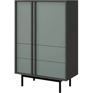 Mirjan24 Standregal 83 x 127 x 43 cm Grün/Schwarz