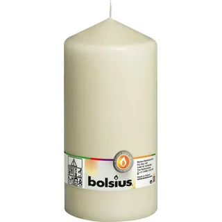 Bolsius Stumpenkerze Cello XXL Elfenbein - 20 cm / ø 10 cm - Beige