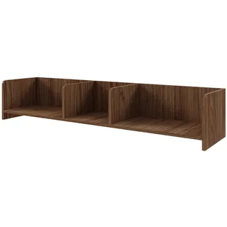Beautysofa Wandregal POSITIVO Skandinavisches Design, moderne Wandablage mit 3 offenen Fächern, Breite: 143,2 cm braun