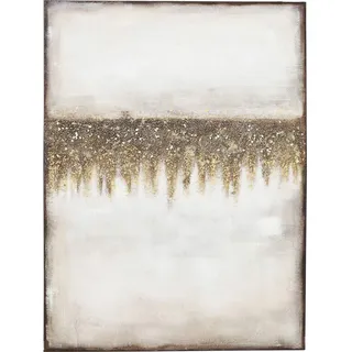 Kare DESIGN Wandbild 90 x 120 cm Abstract Fields 61661 Holz, Textil, Natur Bunt