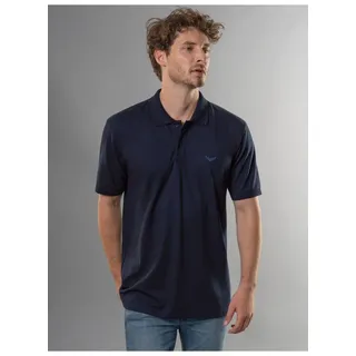 Trigema Poloshirt TRIGEMA Poloshirt DELUXE Piqué (1-tlg) blau XS (42)