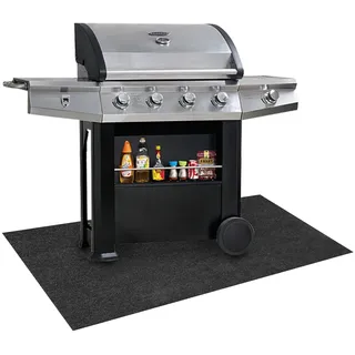 Tolletour Grillteppich, Grillmatte 80x120 Cm, Rutschfeste Unterlage Für Grill Und Outdoor-geräte, Ölbeständig, Bodenschutz Für Garten Und Terrasse