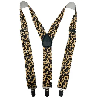 Hosenträger für Herren, hohe Qualität, breites Muster, flippiges Design, Geburtstagsgeschenk, 14 Designs Gr. Einheitsgröße, leopard - Einheitsgröße