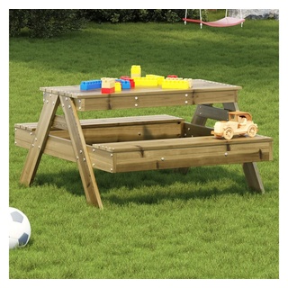 vidaXL Gartentisch Picknicktisch für Kinder 88x97x52 cm Imprägniertes Kiefernholz (1-St) braun