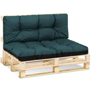 Amazinggirl Palettenkissen Outdoor Kissen Rückenkissen 40 x 120 cm - Auflagen für Paletten Europaletten Palettensofa und Palettenmöbel Palettenpolster Grün