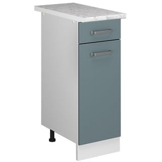Vicco Unterschrank Küchenschrank + Arbeitsplatte R-Line Weiß Blau Grau 30 cm blau|grau|weiß
