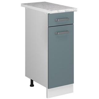 Vicco Unterschrank Küchenschrank + Arbeitsplatte R-Line Weiß Blau Grau 30 cm blau|grau|weiß