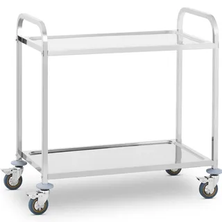 Royal Catering Servierwagen Edelstahl 2 Borde Ablagen: 90 x 50 cm 300 kg - - -