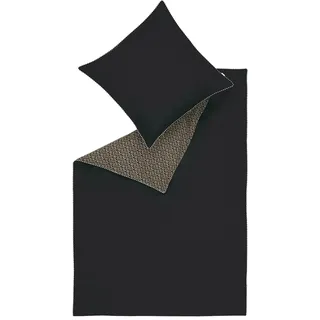 Bettwäsche ESPRIT "Scatter" Gr. B/L: 155 cm x 220 cm (1 St.), B/L: 80 cm x 80 cm (1 St.), Renforcé, schwarz (black) Renforcé-Bettwäsche aus nachhaltigerer Baumwolle