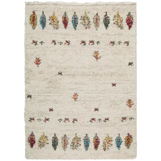 benuta Nest Hochflorteppich, Beige, Textil, Rauten, Rechteckig, 120x170 cm, Oeko-Tex® Standard 100, wasserabweisend, Teppiche & Böden, Teppiche, Hochflorteppiche & Shaggys