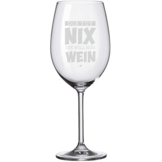 4youDesign XXL Weinglas -Die tut nix- Geschenkidee zum Geburtstag & Weihnachten für Frauen - Geburtstagsgeschenk für sie (Die tut nix - die will nur Wein)