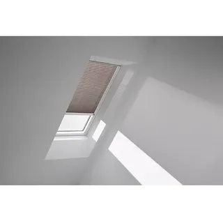 Velux Dachfensterplissee FML UK08 1276KWL  (Farbe: Mokka - 1276KWL, Farbe Schiene: Weiß, Elektrisch)