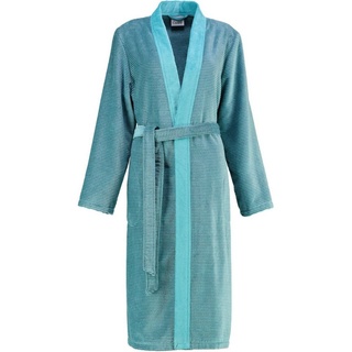 Cawö Damenbademantel »Two-Tone 6431 Kimono Velours«, Kimono, Baumwolle grün M