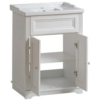 Badmöbel Antik Stil Becken Landhaus Badezimmer 60cm Waschbecken Unterschrank