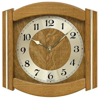 AMS Funkwanduhr AMS Funk-Wanduhr Eiche massiv