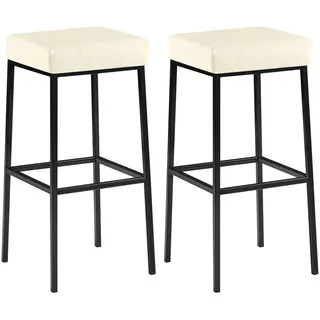 CLP Barhocker Montreal 37 x 83 cm Creme/Schwarz