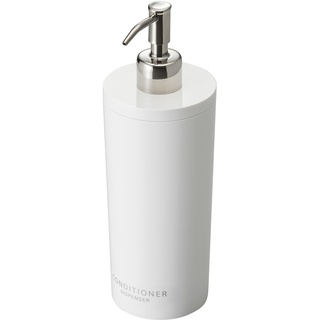 Yamazaki 2930 Tower Conditioner Dispenser Moderne Flaschenpumpe für Dusche, rund, weiß