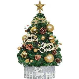 60cm Mini Weihnachtsbaum,Kleiner Weihnachtsbaum Künstlich Mit 40 DIY Weihnachtsdekoration, Wenn Sie die Halterung Nicht erhalten, kontaktieren Sie Bitte