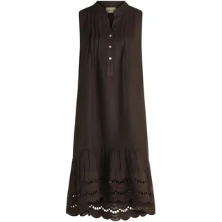 Cartoon Druckkleid Kleid mit Stickerei Dunkelbraun 42