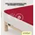 Easy Spannbettlaken für Topper Jersey Elasthan 90 x 190 - 100 x 220 cm red deep
