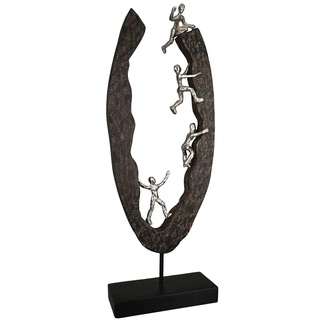 Dekofigur CASABLANCA BY GILDE "Skulptur "Succeed"" Dekofiguren Gr. B/H/T: 20 cm x 59 cm x 9 cm, schwarz Deko-Objekte