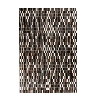 Padiro Lavin 125 Lederteppich 120 x 170 cm Schwarz/Weiß